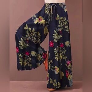 Floral Wide-Leg Women's Pants